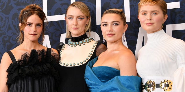 Emma Watson, Florence Pugh, Eliza Scanlen and Saoirse Ronan at the premiere for "Little Women."