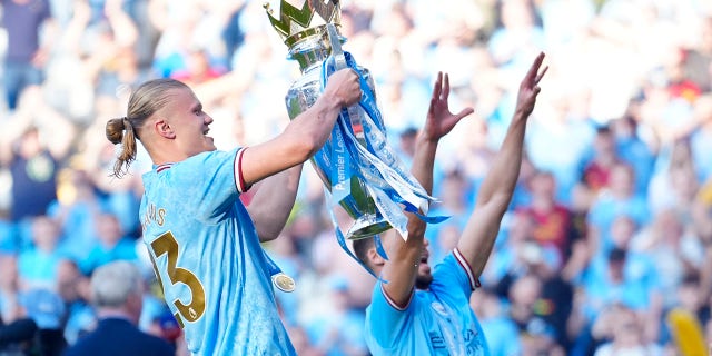 Erling Haaland celebrates