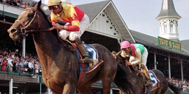 Jockey Kent Desormeaux on horseback