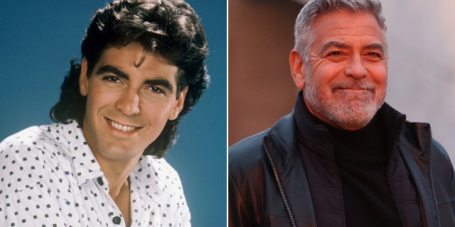 George Clooney then and now split