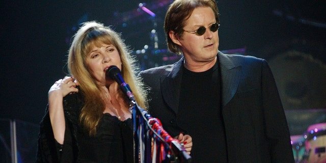 Don Henley and Stevie Nicks at the concert for artist's rights