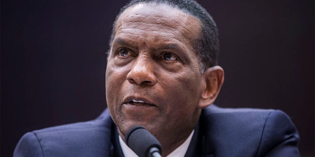 Burgess Owens testifies during a hearing