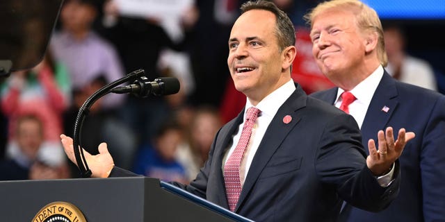 Former Republican Kentucky Gov. Matt Bevin and former President Donald Trump