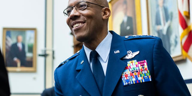 Gen. arrived.  Charles Q. Brown, Jr.  in the Oval Office