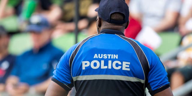Austin police officer working at an event