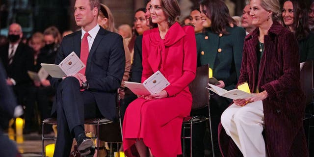 kate middleon prince william countess sophie at christmas concert 2021