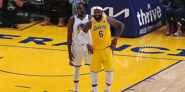 Draymond Green and LeBron James face off