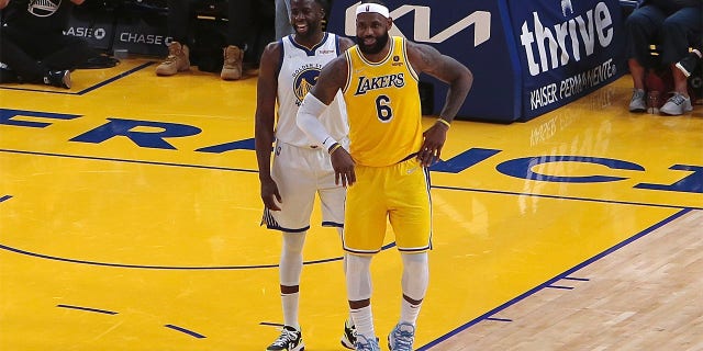 Draymond Green and LeBron James face off