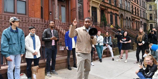 Brooklyn Councilmember Chi Osse protests