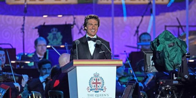 tom cruise speaking at platinum jubilee event