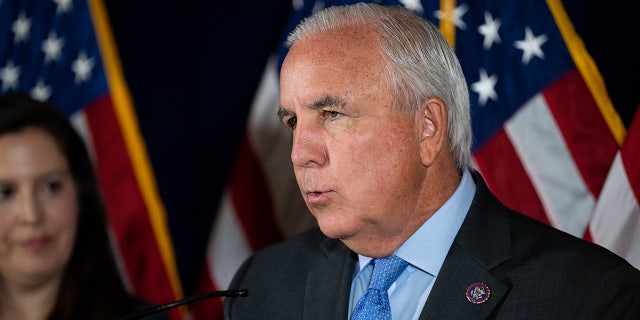 Rep. Carlos Gimenez addresses the media