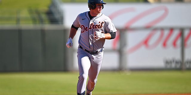 Colt Keith rounds the bases for the Salt River Rafters
