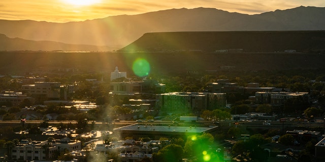 A sunset over St. George