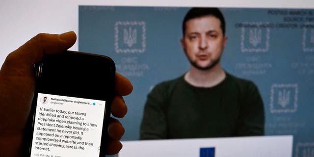 Fake AI image of Ukraine's president