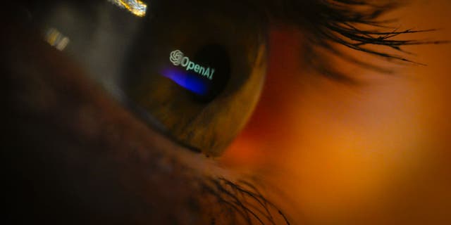 An image of a person's eye looking at Open AI
