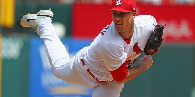 Jack Flaherty pitches against the Angels