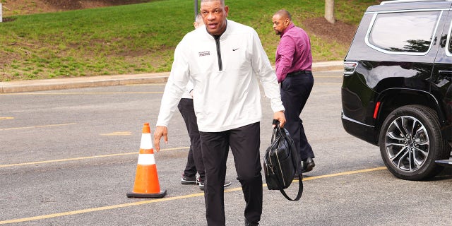 Doc Rivers arrives at the arena