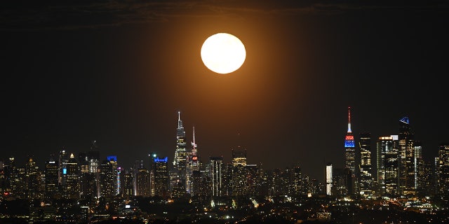 NYC skyline at night