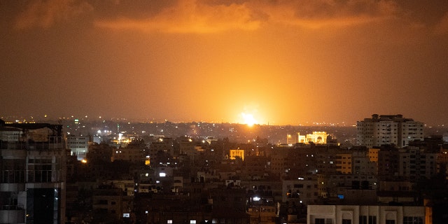 An explosion in Gaza