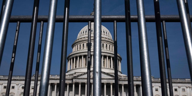 U.S. Capitol Building behind barred fence