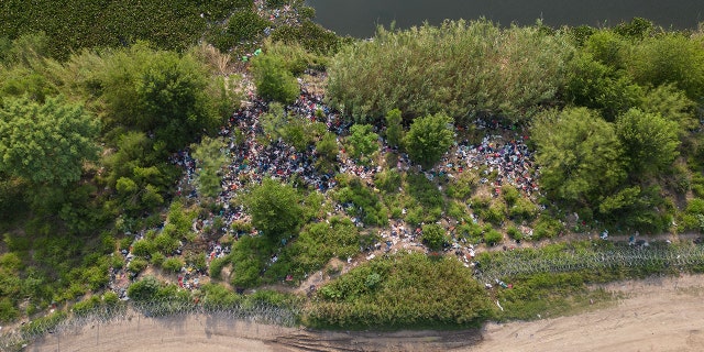 Clothes discarded by migrants near the U.S.-Mexico border