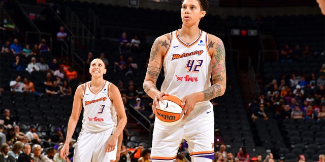 Brittney Griner attempts a free throw