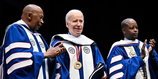 President Biden with Howard University officials