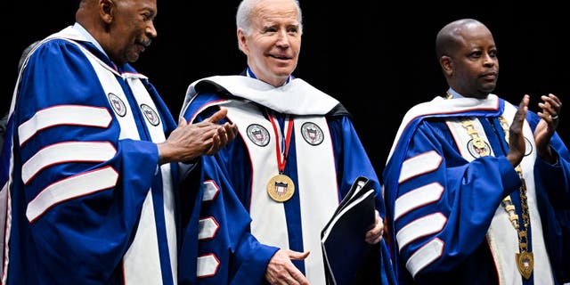 President Biden with Howard University officials