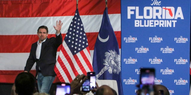 DeSantis waving
