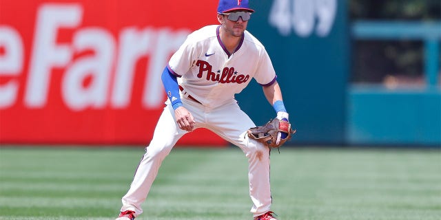 Trea Turner plays shortstop against Arizona