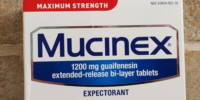 Close-up of Mucinex box