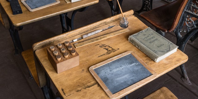 old school desk