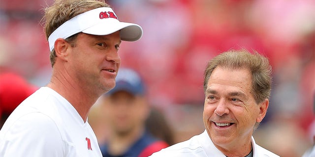 Nick Saban and Lane Kiffin talk