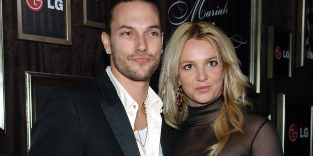 Kevin Federline and Britney Spears at Mariah Carey's Grammy after party