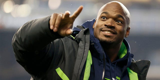 Adrian Peterson at a Seahawks game