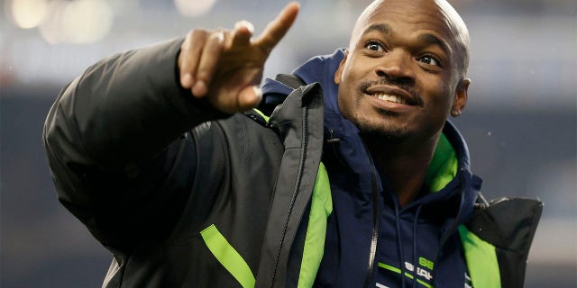 Adrian Peterson at a Seahawks game