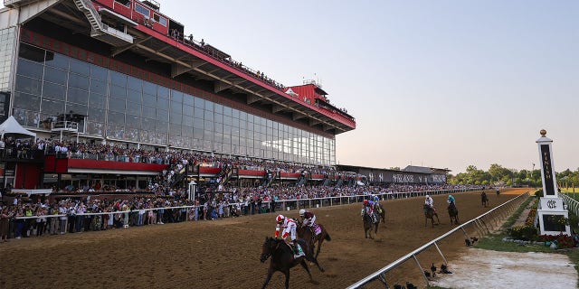 The Preakness Stakes race track