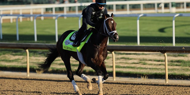 Forte runs on the track