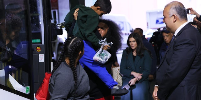 NYC migrants arrive at Port Authority bus terminal