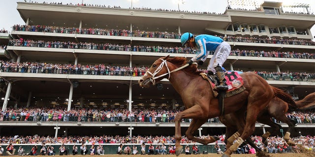 Mage finishes the finish line at the Kentucky Derby