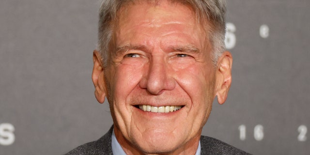 Close up of smiling Harrison Ford