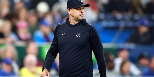 Aaron Boone en un juego contra los Blue Jays