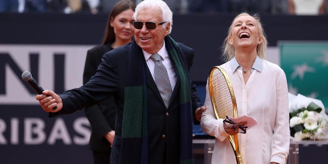 Martina Navratilova is awarded with the "Golden Racket"