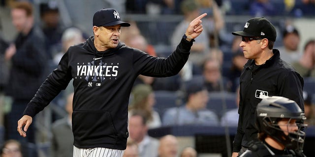 Aaron Boone yelled at a referee
