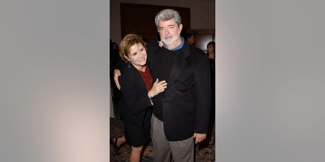 Carrie Fisher, George Lucas 2002