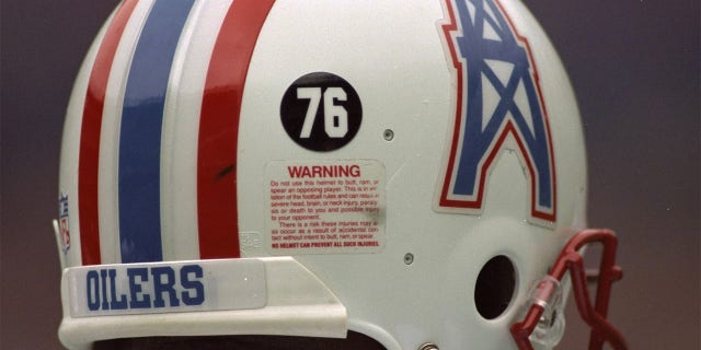 A photo of the Houston Oilers helmet