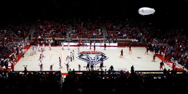 View of University Arena, home to the University of New Mexico Lobos basketball