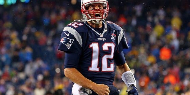 Tom Brady antes de un partido de la NFL en 2015
