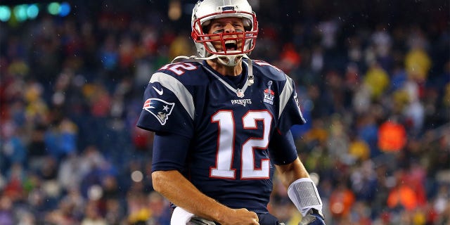 Tom Brady antes de un partido de la NFL en 2015