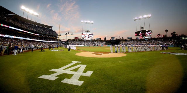 Field en el Dodger Stadium antes de un partido en 2015